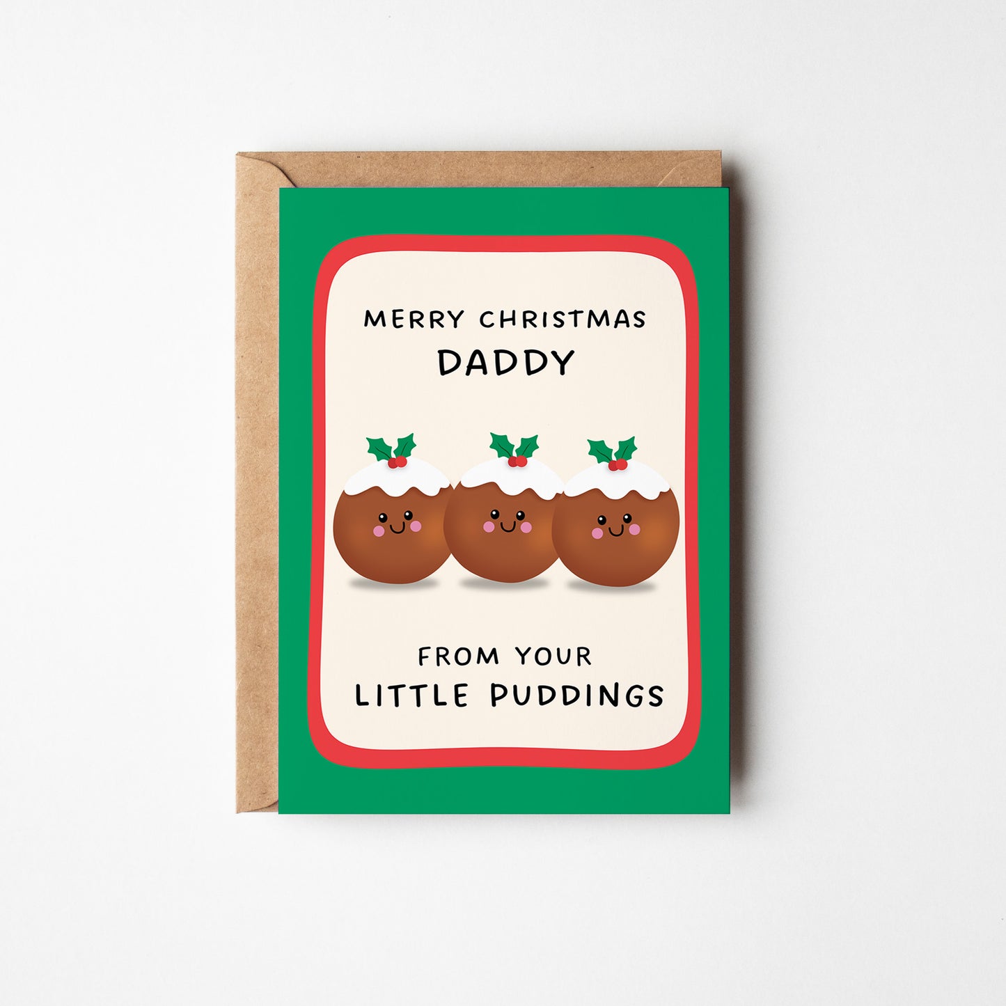 Merry Christmas Daddy From Your Little Puddings (3 Puddings)