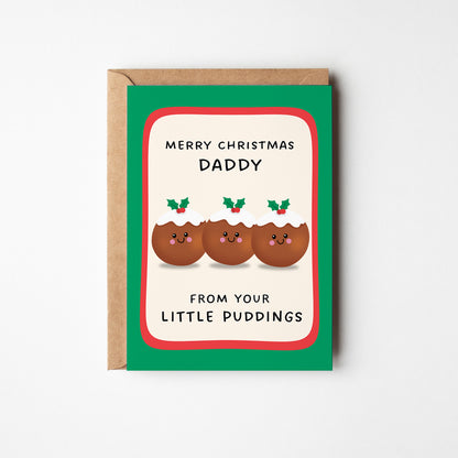 Merry Christmas Daddy From Your Little Puddings (3 Puddings)