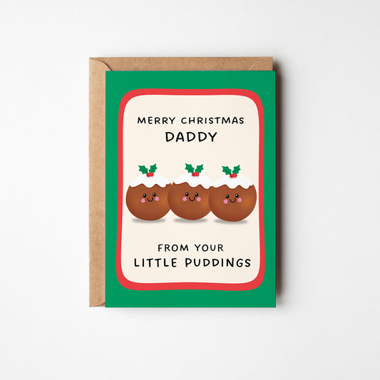 Merry Christmas Daddy From Your Little Puddings (3 Puddings)