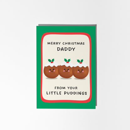 Merry Christmas Daddy From Your Little Puddings (3 Puddings)