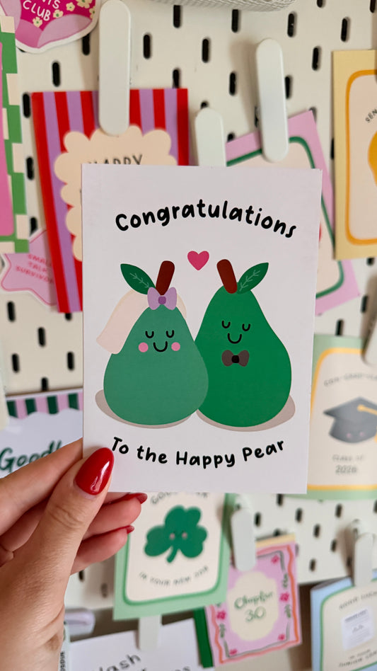 Happy Pear Wedding Card (Seconds)