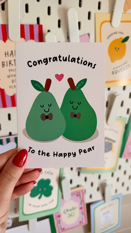 Happy Pear Wedding Card (Seconds)