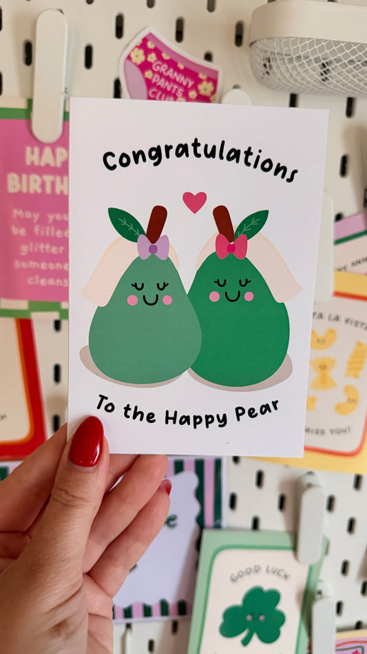 Happy Pear Wedding Card (Seconds)
