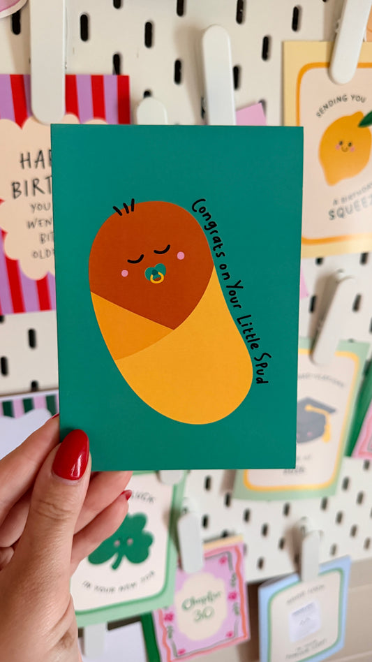 New Baby Little Spud Card (Seconds)
