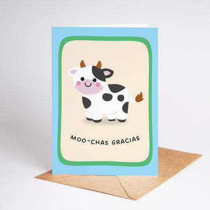 Moo-Chas Gracias Thank You Card