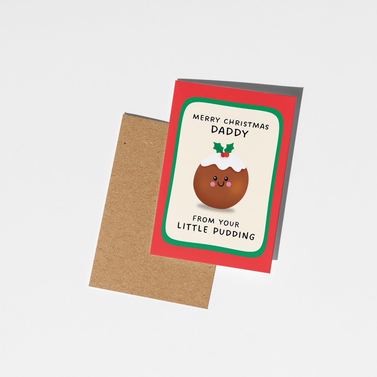 Merry Christmas Daddy From Your Little Pudding Card