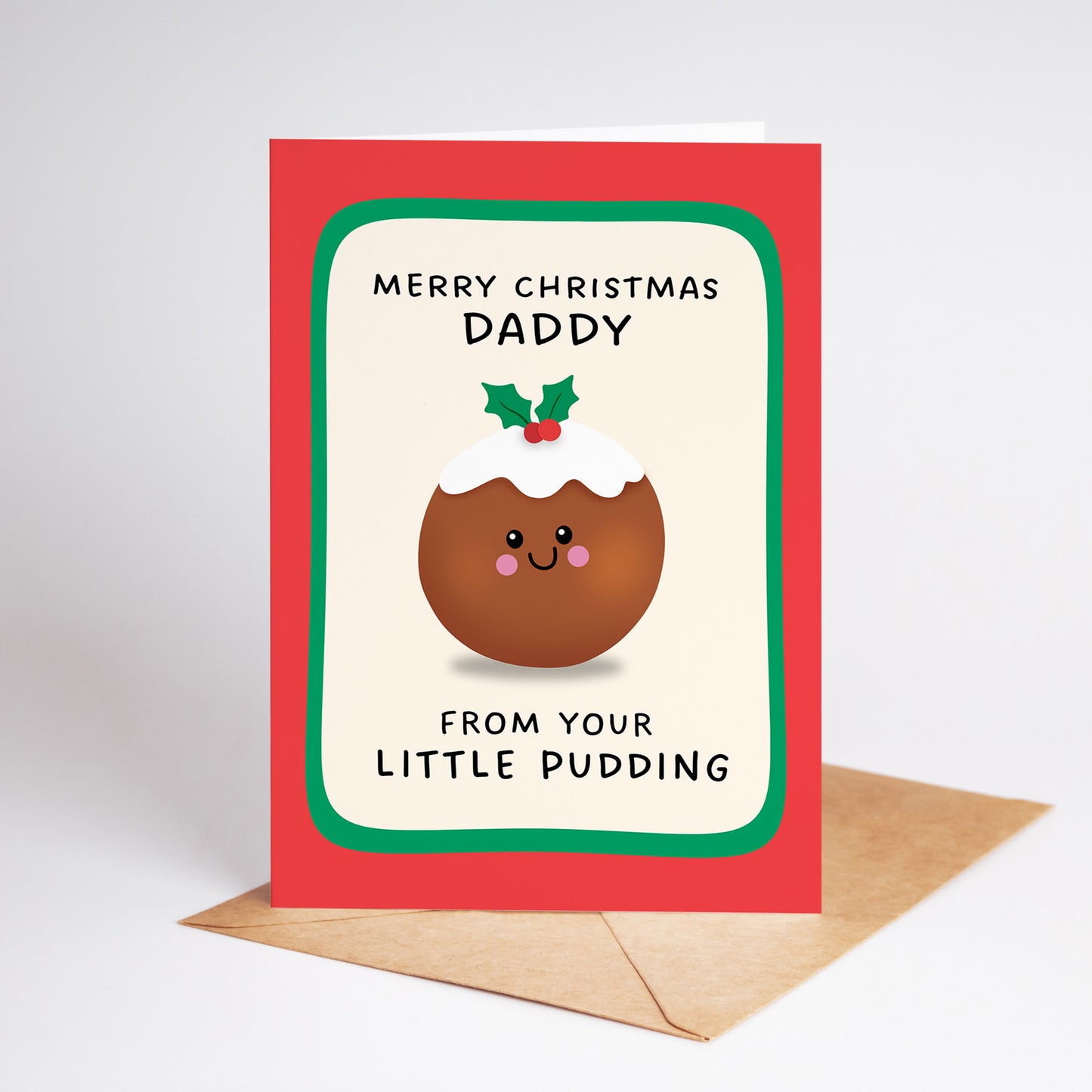 Merry Christmas Daddy From Your Little Pudding Card