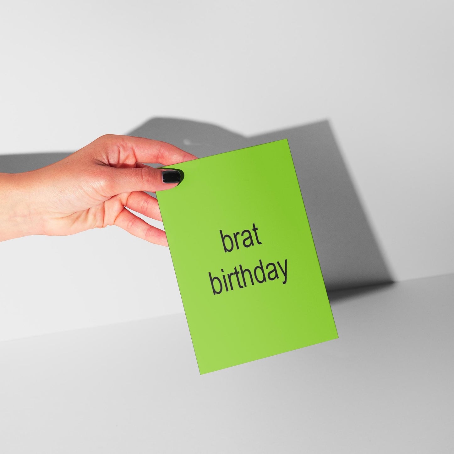 Brat Birthday Card, Neon Green Funny Card for a Bold Celebration - PulpKo
