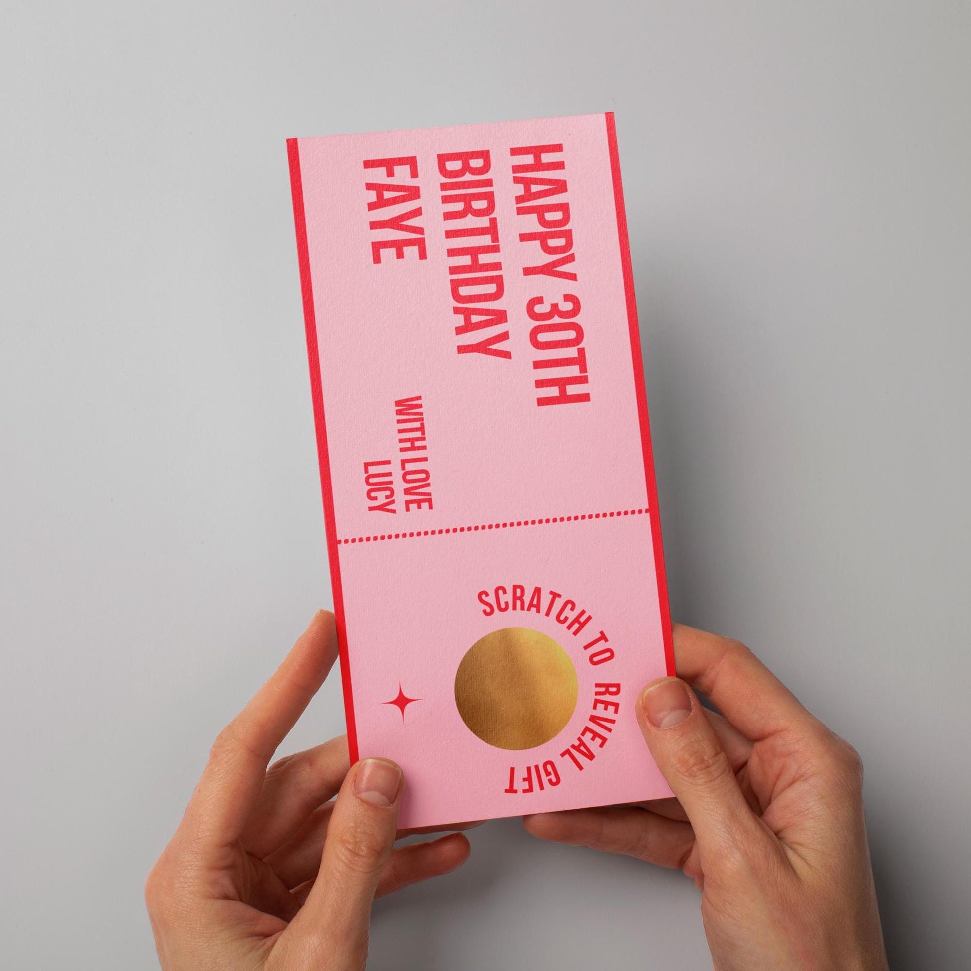 Personalised Scratch-Off Birthday Gift Voucher, Scratch to Reveal Gift - PulpKo