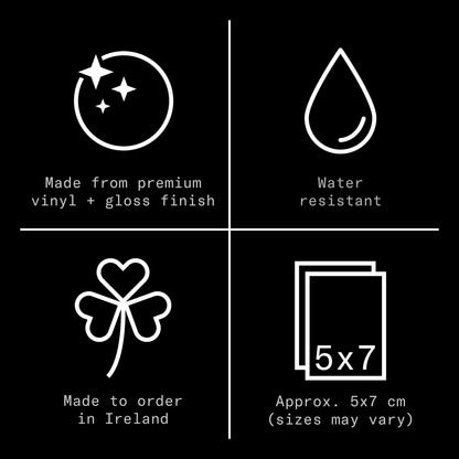 Happy Plant Sticker; Cute Vinyl Sticker for Planners, Bottles & Scrapbooks - PulpKo