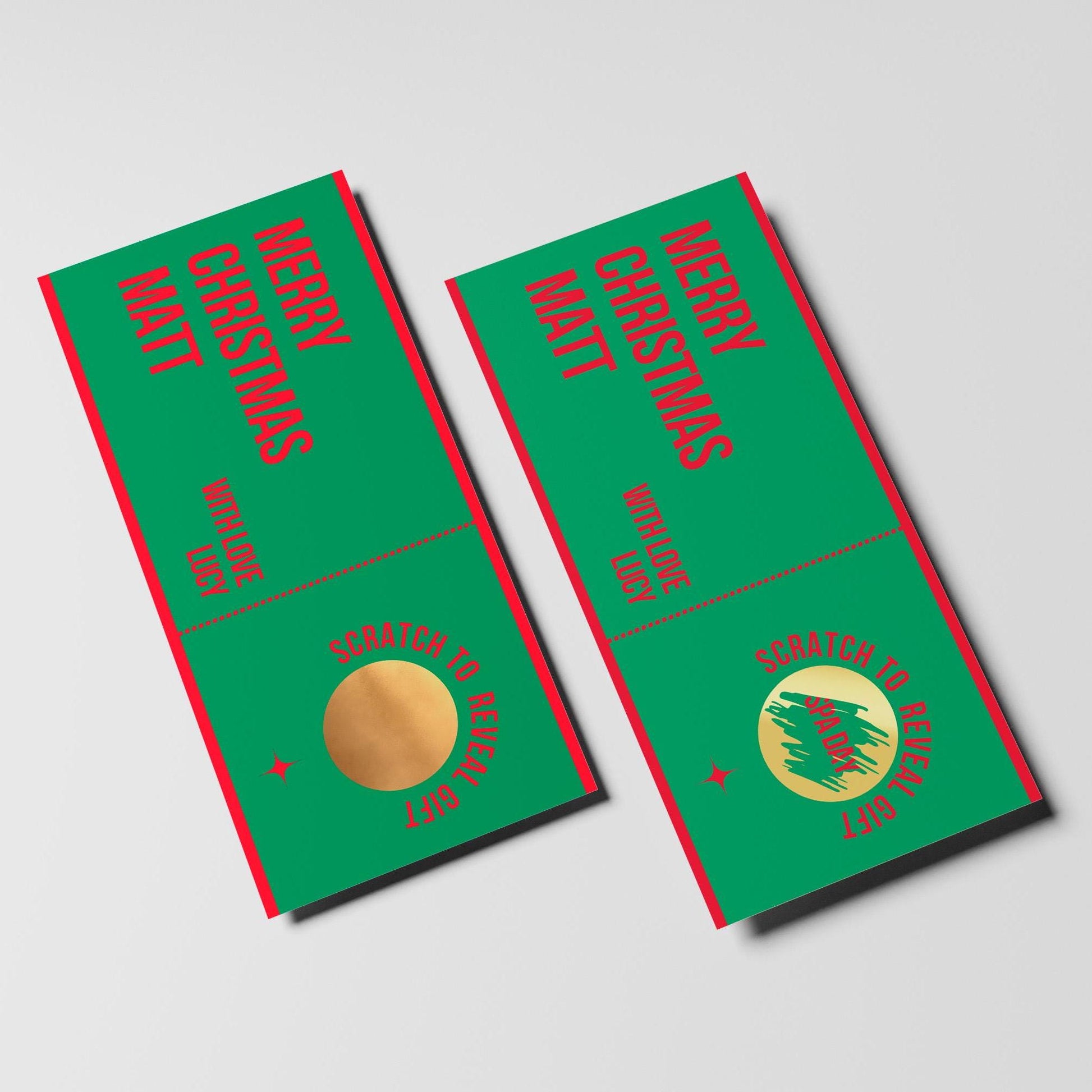 Personalised Christmas Scratch-Off Gift Voucher, Scratch to Reveal Christmas Gift - PulpKo