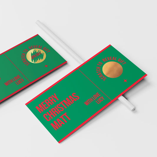 Personalised Christmas Scratch-Off Gift Voucher, Scratch to Reveal Christmas Gift - PulpKo