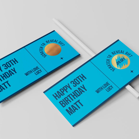 Personalised Scratch-Off Birthday Gift Voucher, Scratch to Reveal Gift - PulpKo