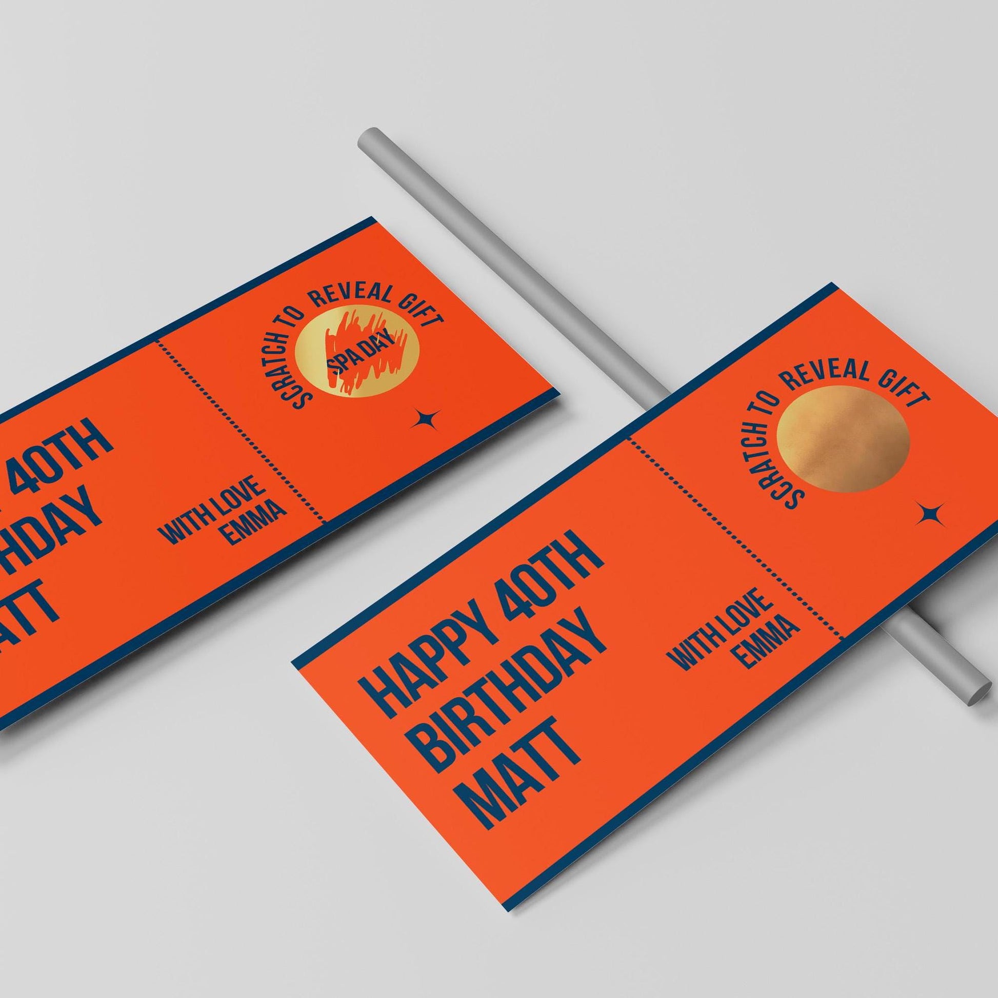 Personalised Scratch-Off Birthday Gift Voucher, Scratch to Reveal Gift - PulpKo