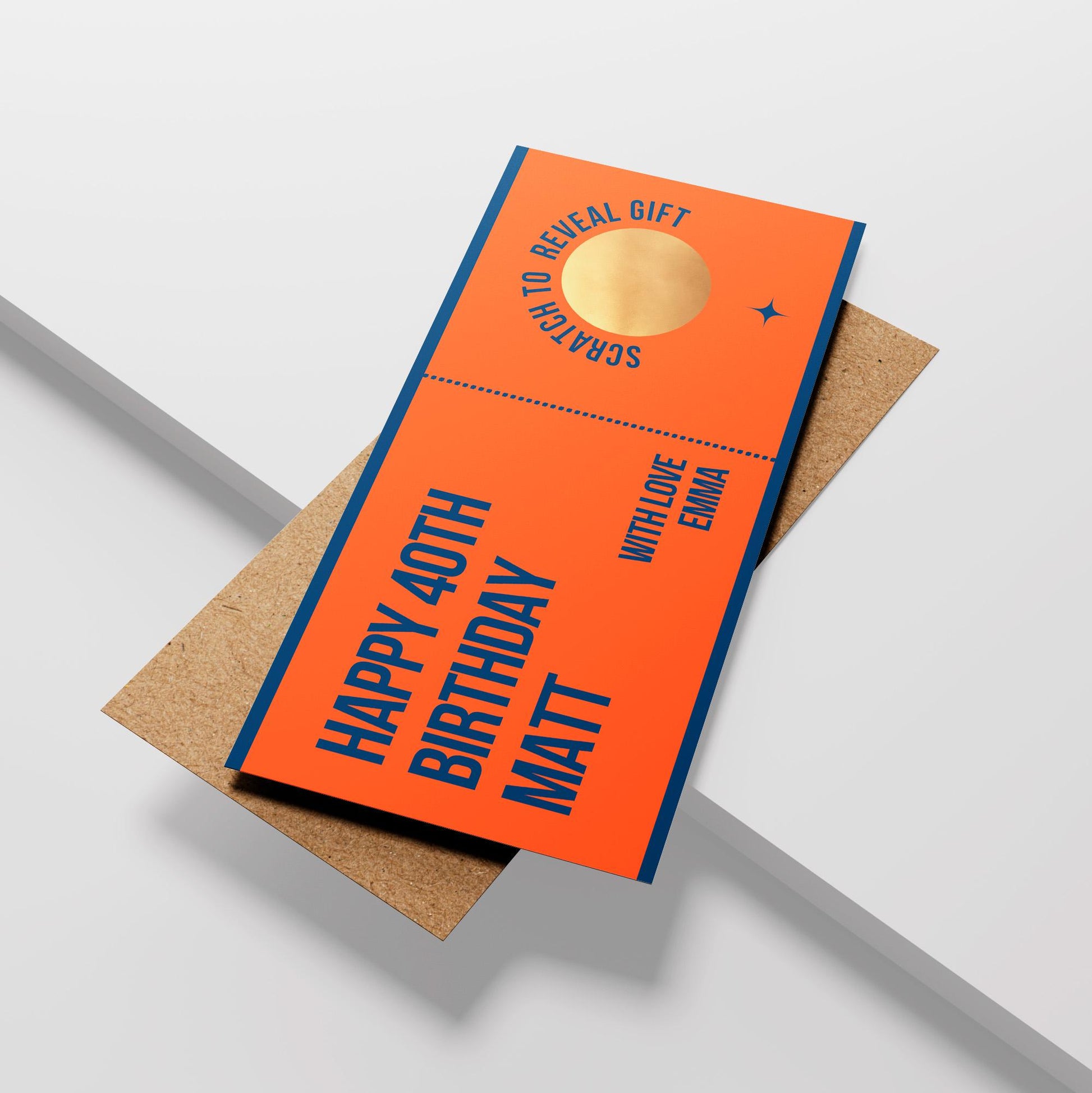 Personalised Scratch-Off Birthday Gift Voucher, Scratch to Reveal Gift - PulpKo