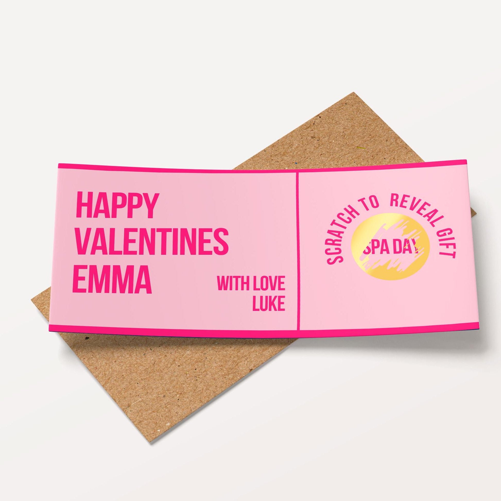 Valentines Scratch-Off Gift Voucher, Scratch to Reveal Gift - PulpKo