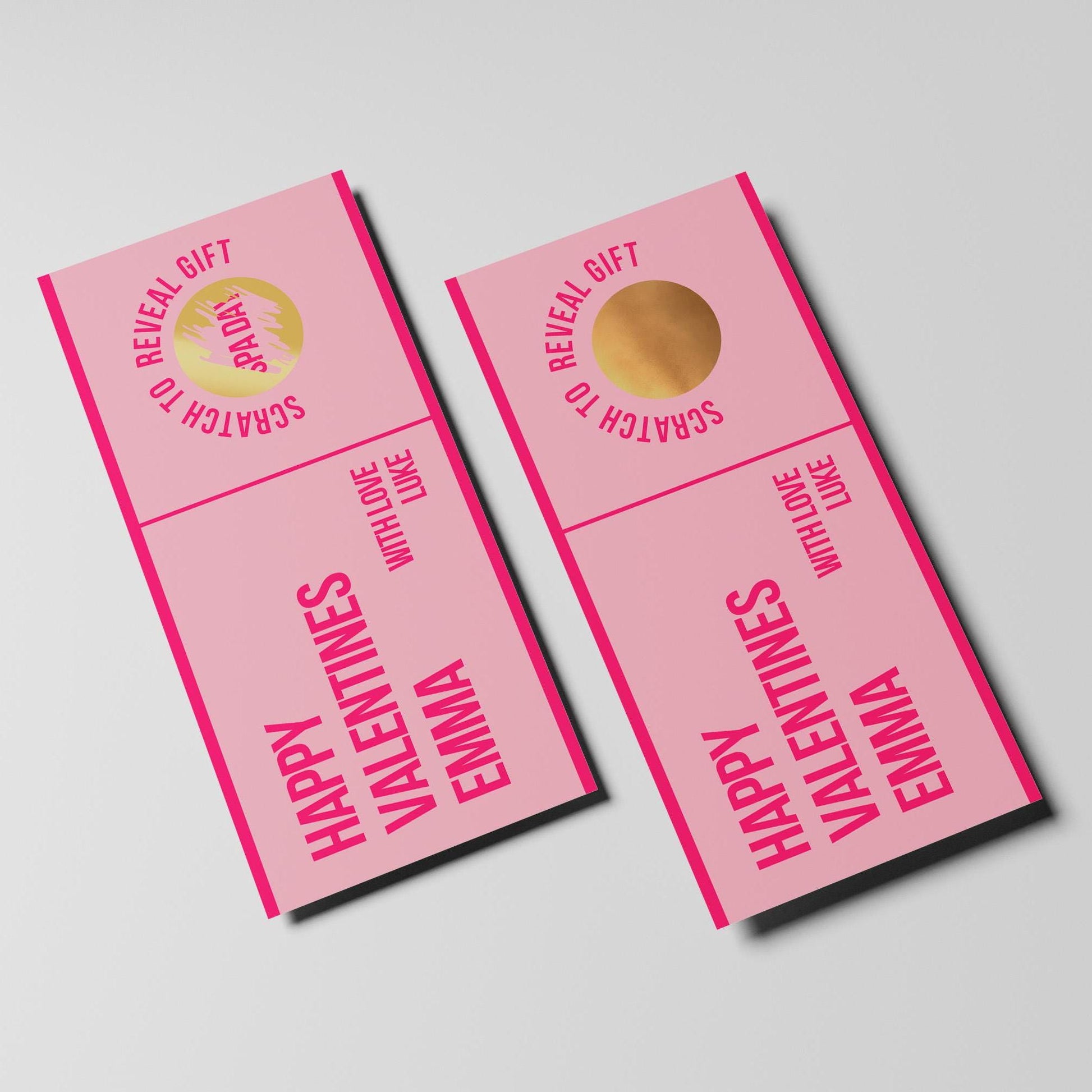 Valentines Scratch-Off Gift Voucher, Scratch to Reveal Gift - PulpKo