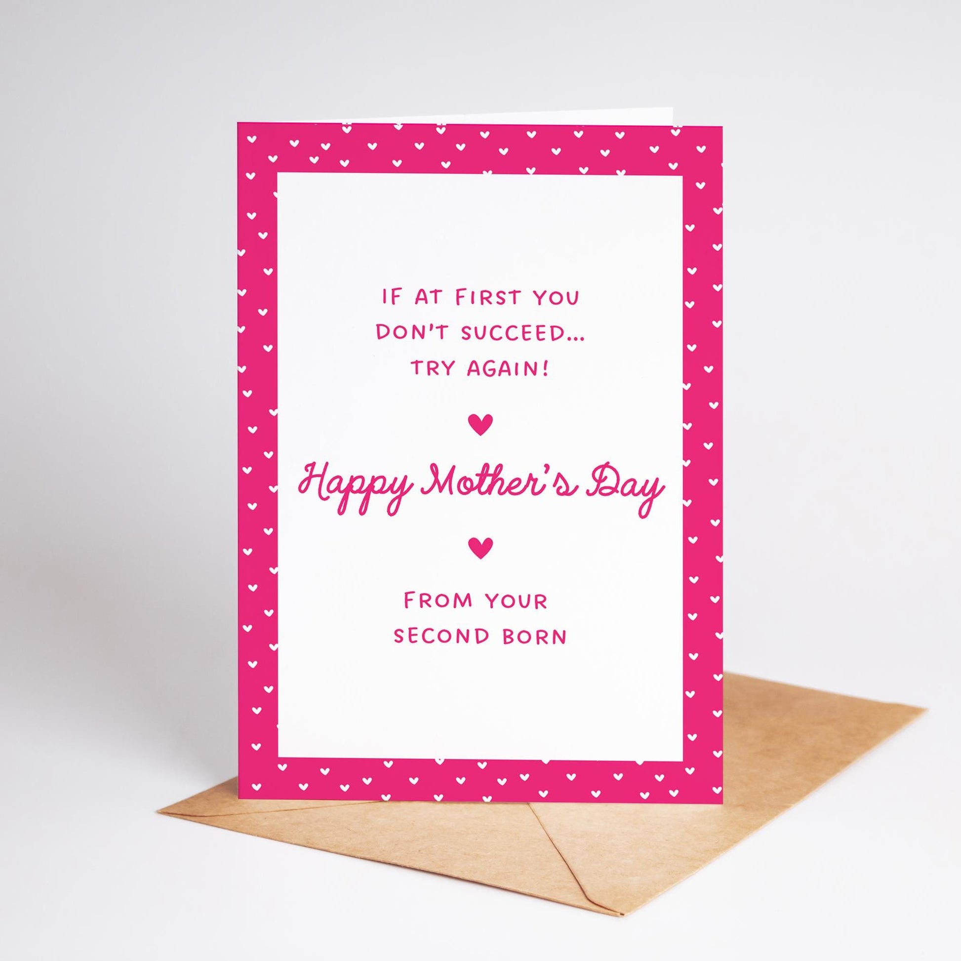 Second Born Mum Card, Funny Mother’s Day Card - PulpKo