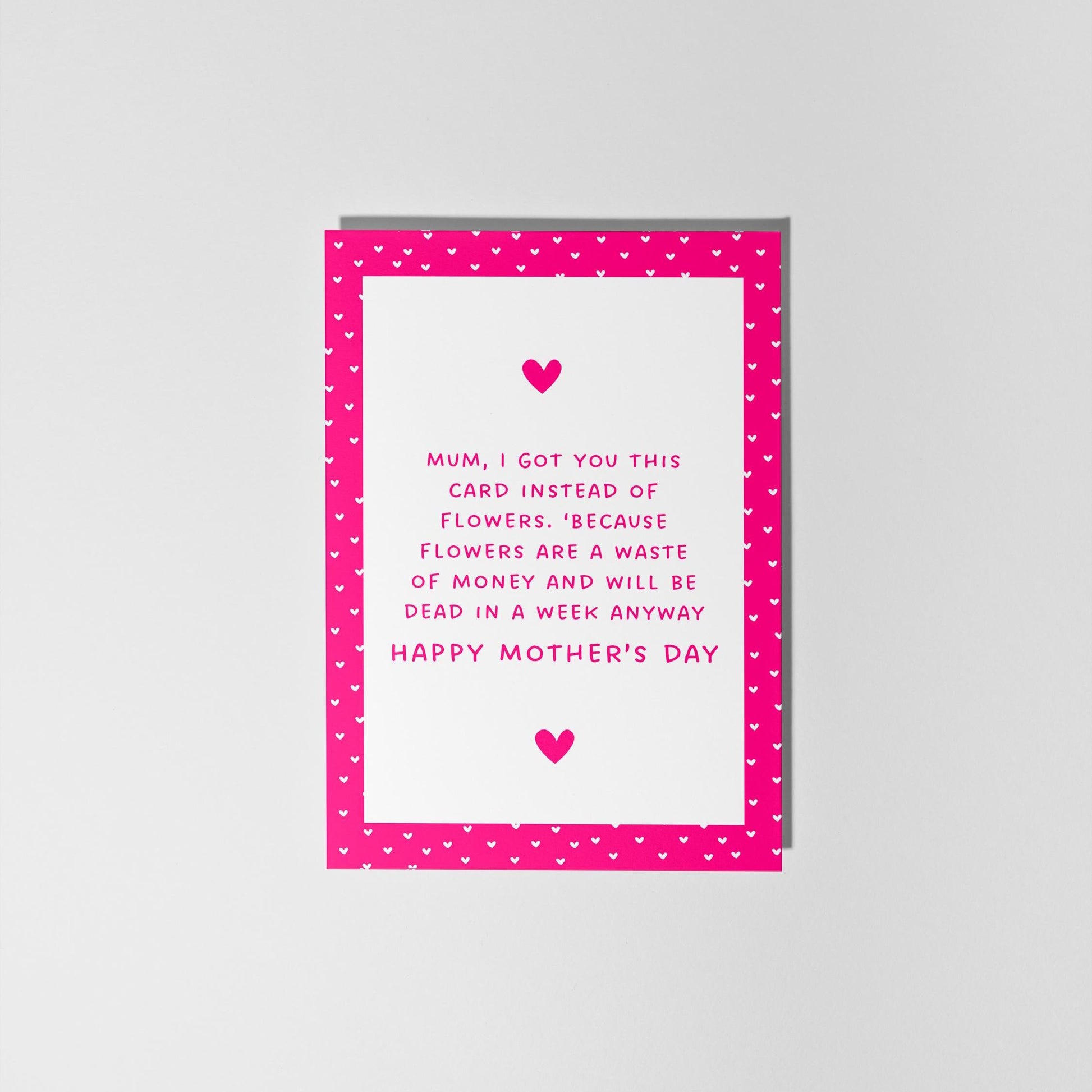 Mum, I got you this card instead of flowers… Funny Mother’s Day Card, Sarcastic Mother’s Day - PulpKo
