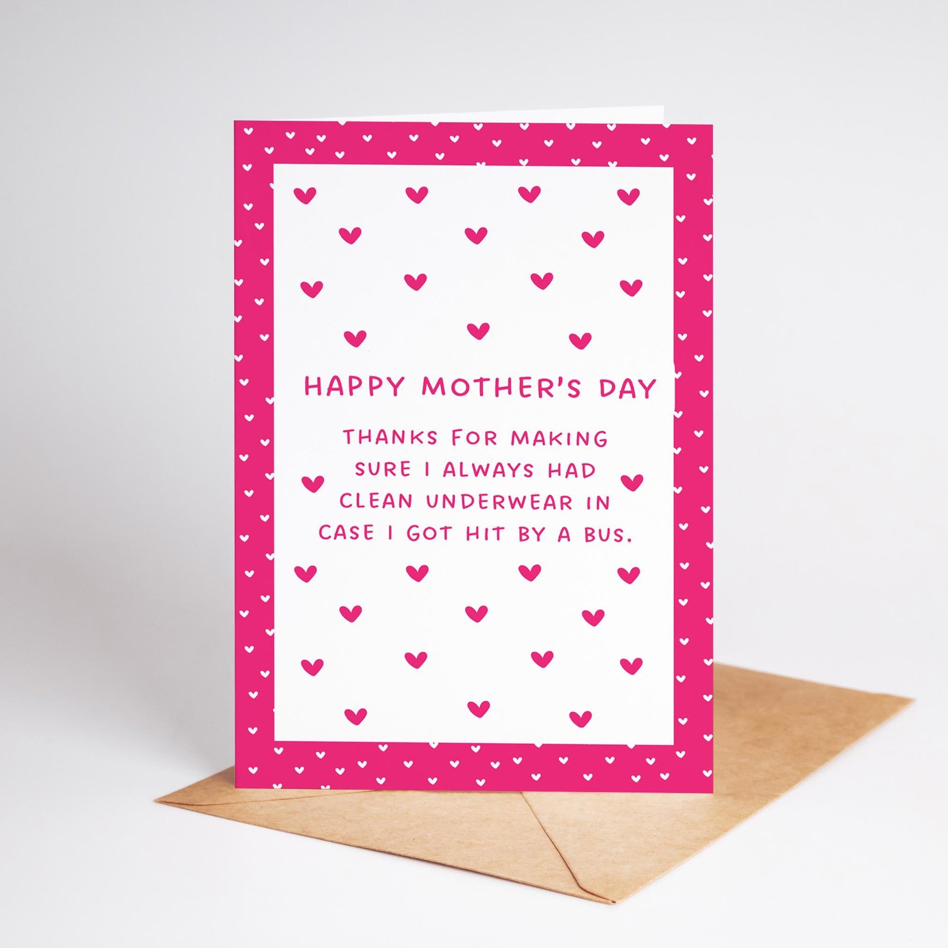 Funny Mother’s Day Card, Clean Underwear Warning, Cheeky Mum Gift, Nostalgic Mum Banter - PulpKo