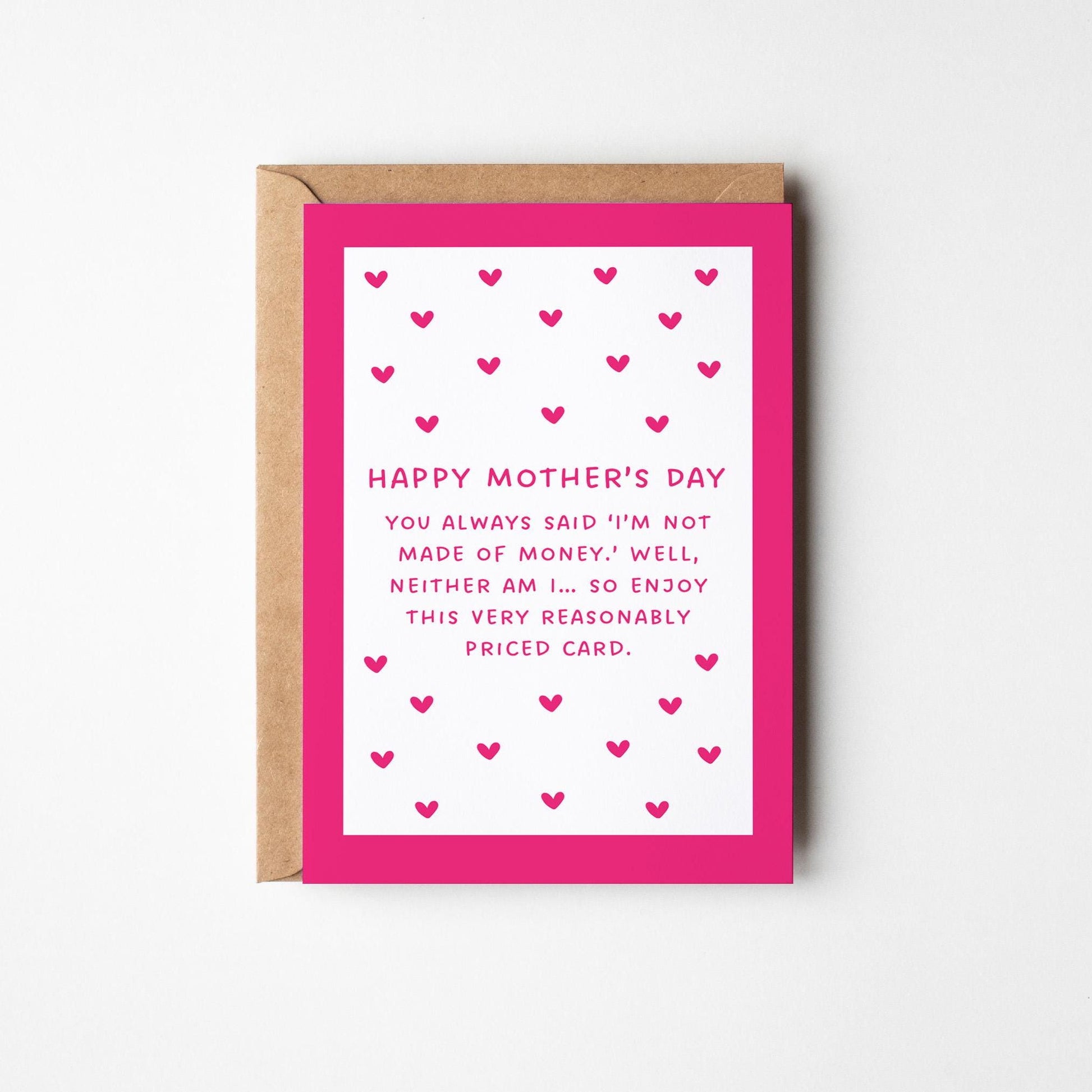 Not Made of Money Card Funny Mother’s Day Card - PulpKo