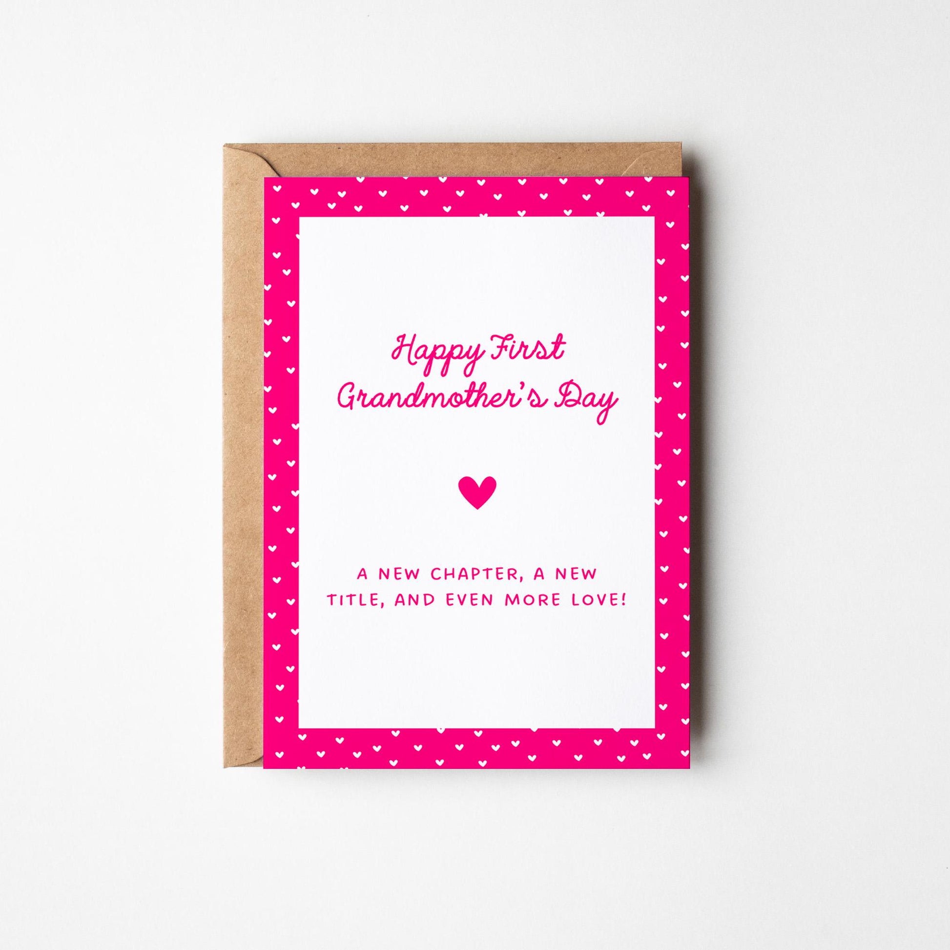 First Grandmother’s Day Card, New Grandma Card, Happy First Mother’s Day for Grandma, Cute Grandparent Card, New Nana Card - PulpKo