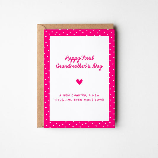 First Grandmother’s Day Card, New Grandma Card, Happy First Mother’s Day for Grandma, Cute Grandparent Card, New Nana Card - PulpKo