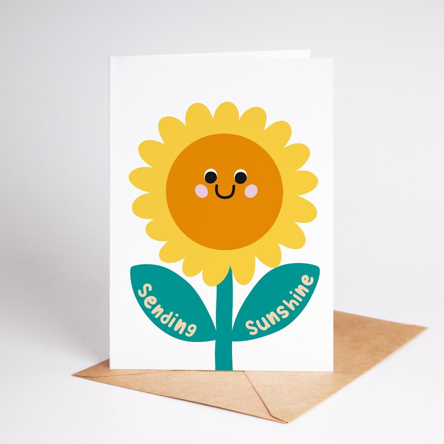 Sending Sunshine Greeting Card – Cheerful Thinking of You, Get Well Soon, Positive Vibes - PulpKo