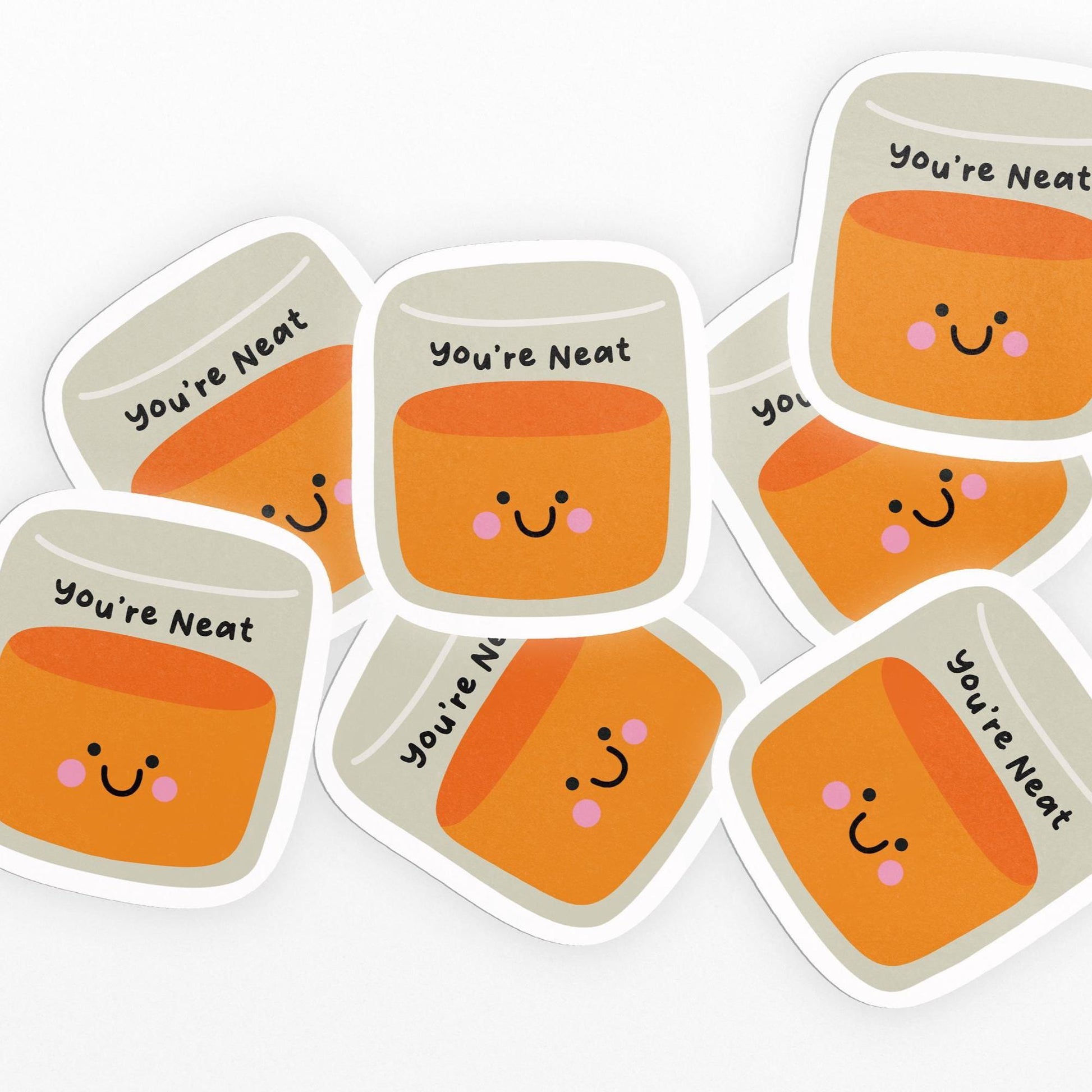 You’re Neat Sticker, Funny Whiskey Pun Vinyl Sticker - PulpKo