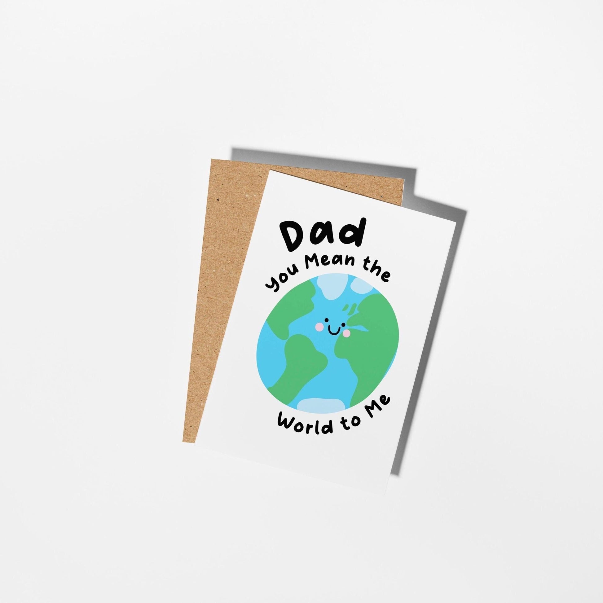 Dad You Mean the World to Me / Us, Birthday Card for Dad, Father’s Day Card - PulpKo
