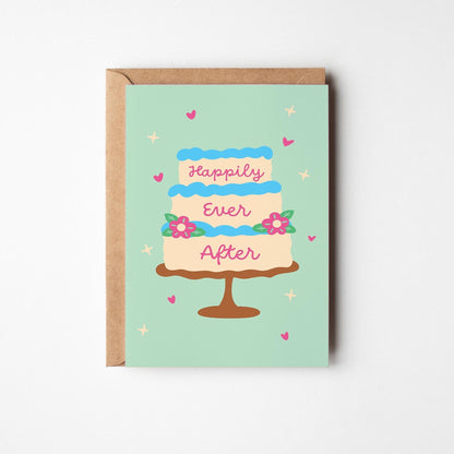 Happily Ever After Wedding Card, Congratulations Card, Wedding Day Card, Congrats Wedding Card - PulpKo
