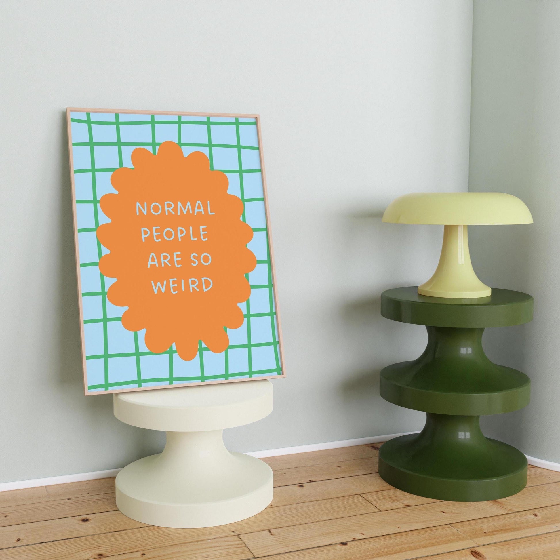 Normal People are Weird, Funny Quote Wall Art Print, A5 A4 Print - PulpKo