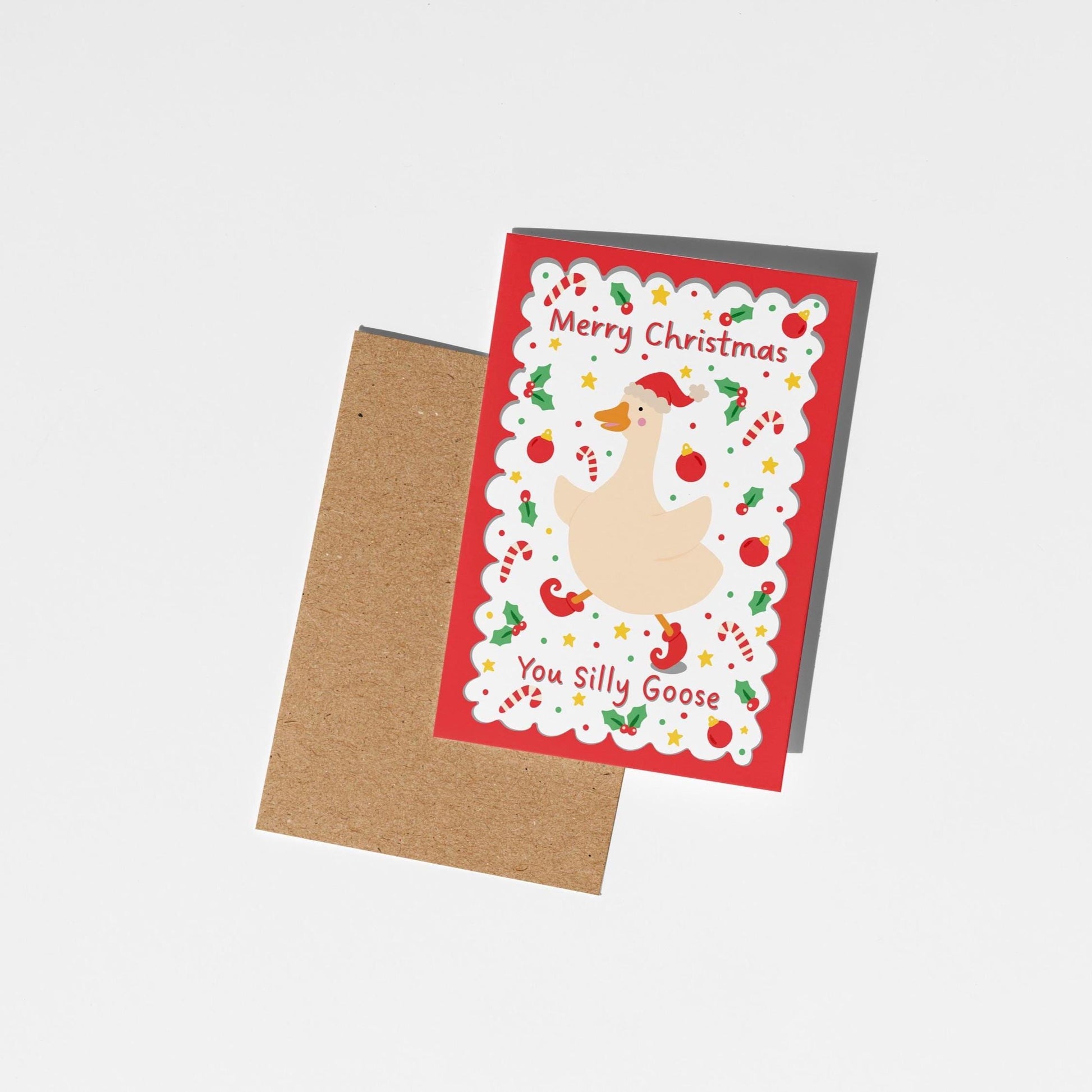 Merry Christmas You Silly Goose Christmas Card - PulpKo