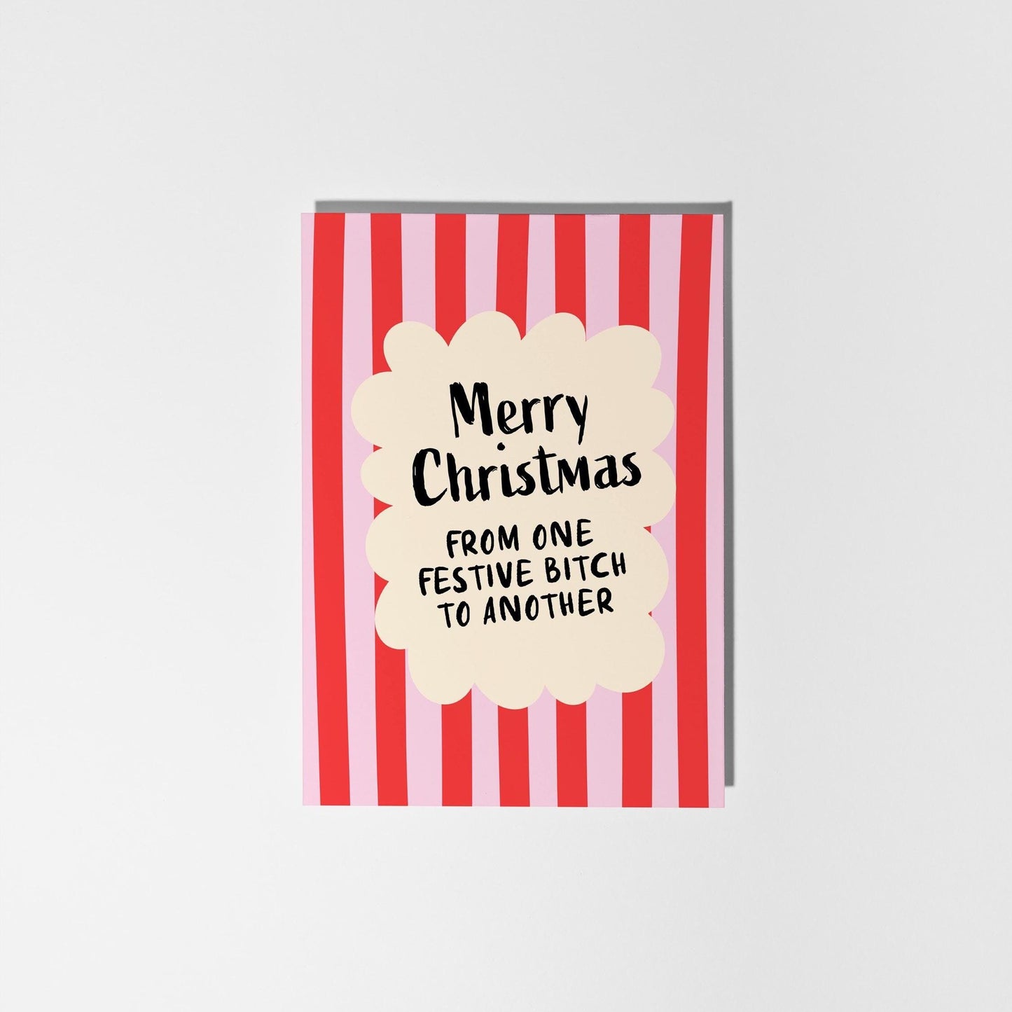 Funny Christmas Card; From One Festive Bitch to Another - PulpKo