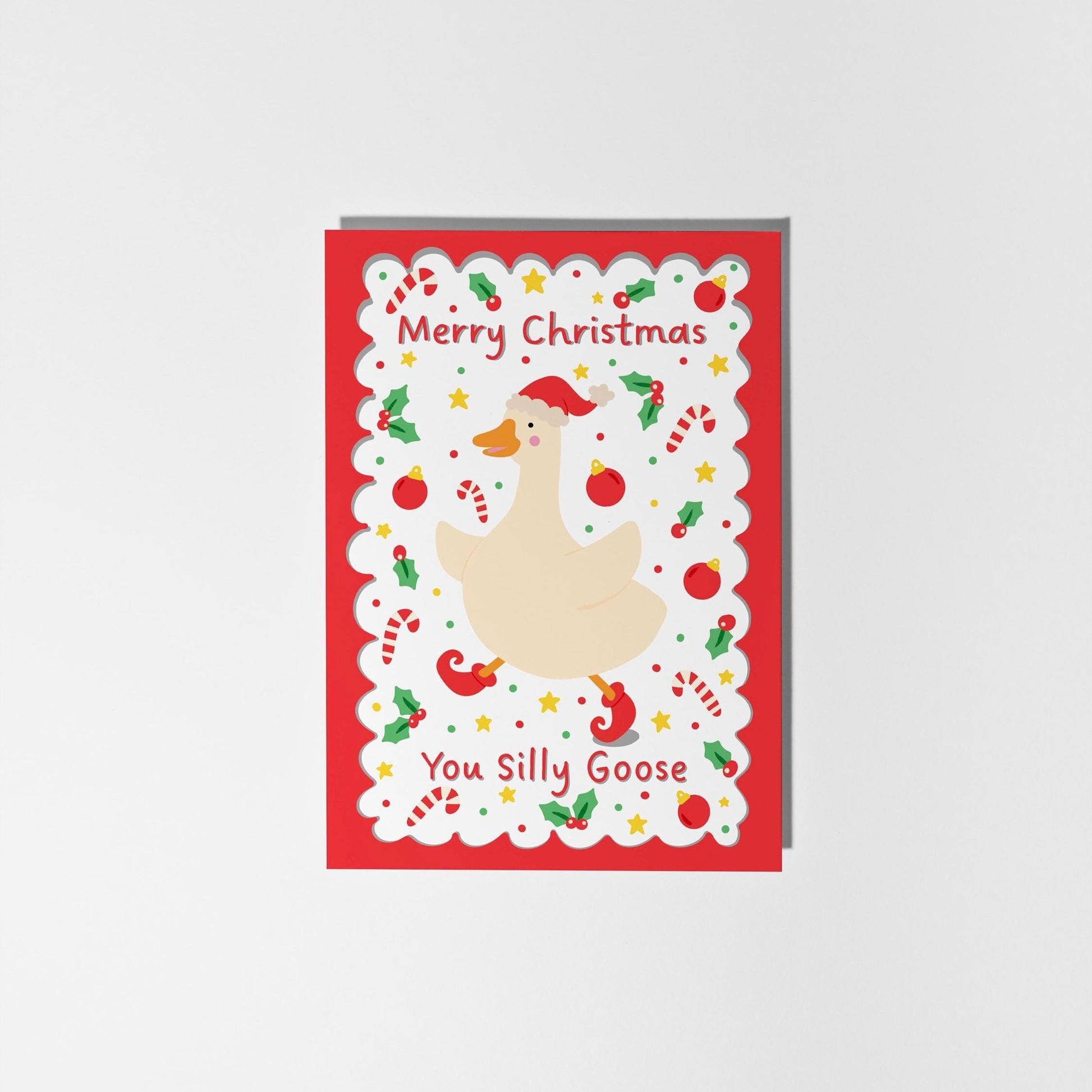 Merry Christmas You Silly Goose Christmas Card - PulpKo