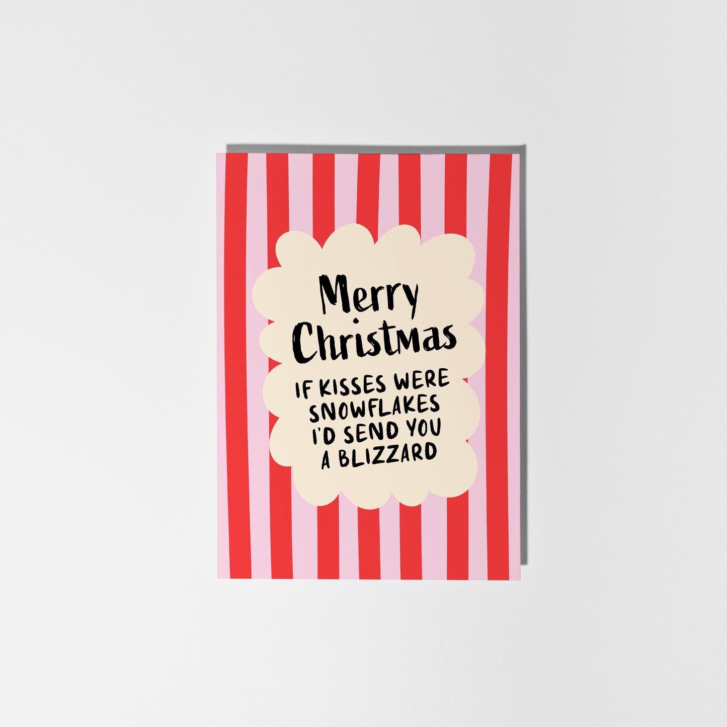 Christmas Love Card; If Kisses Were Snowflakes I’d Send You a Blizzard - PulpKo