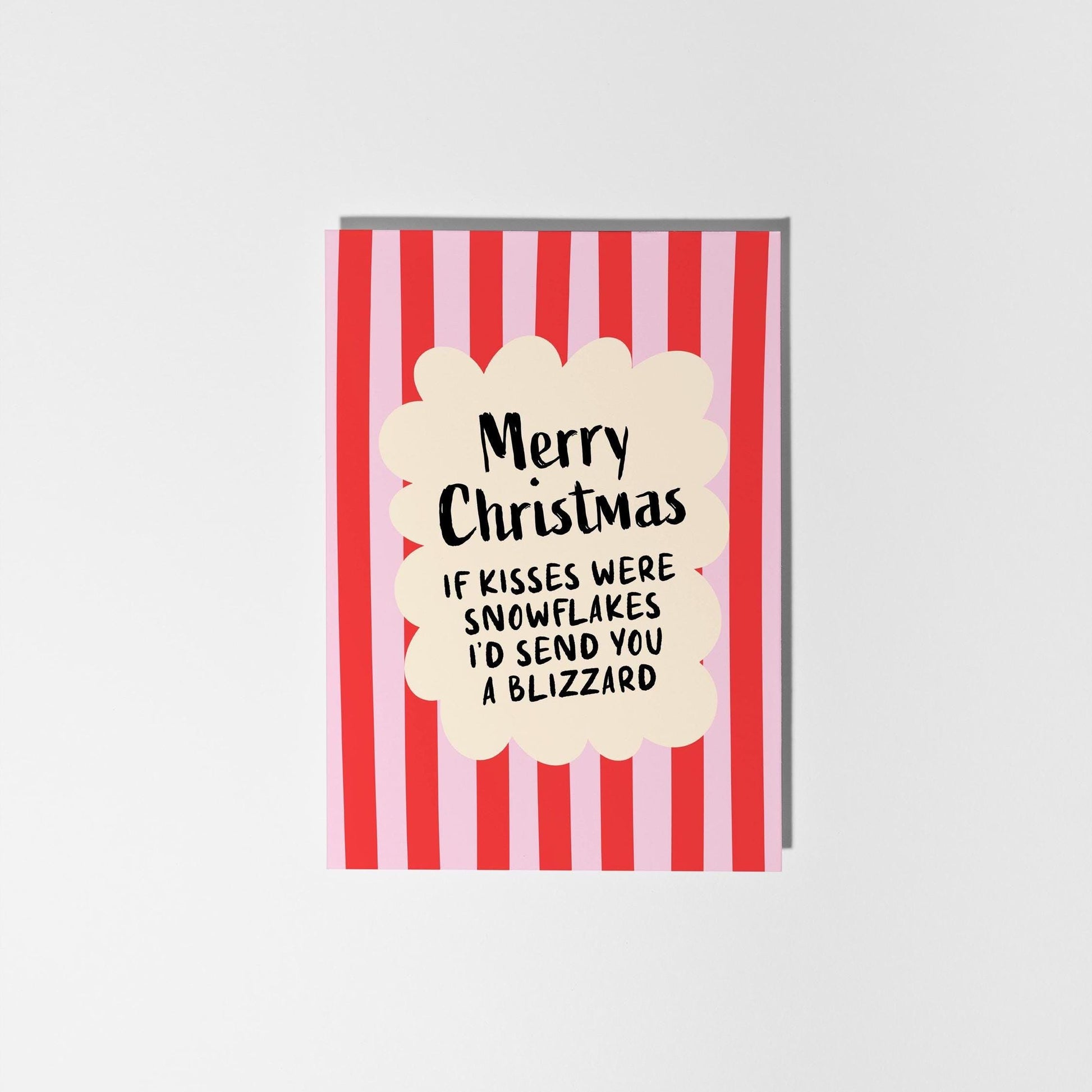 Christmas Love Card; If Kisses Were Snowflakes I’d Send You a Blizzard - PulpKo