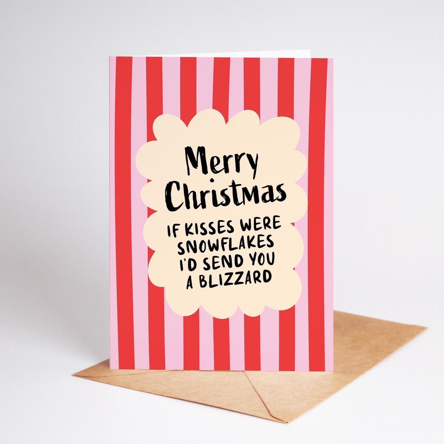 Christmas Love Card; If Kisses Were Snowflakes I’d Send You a Blizzard - PulpKo