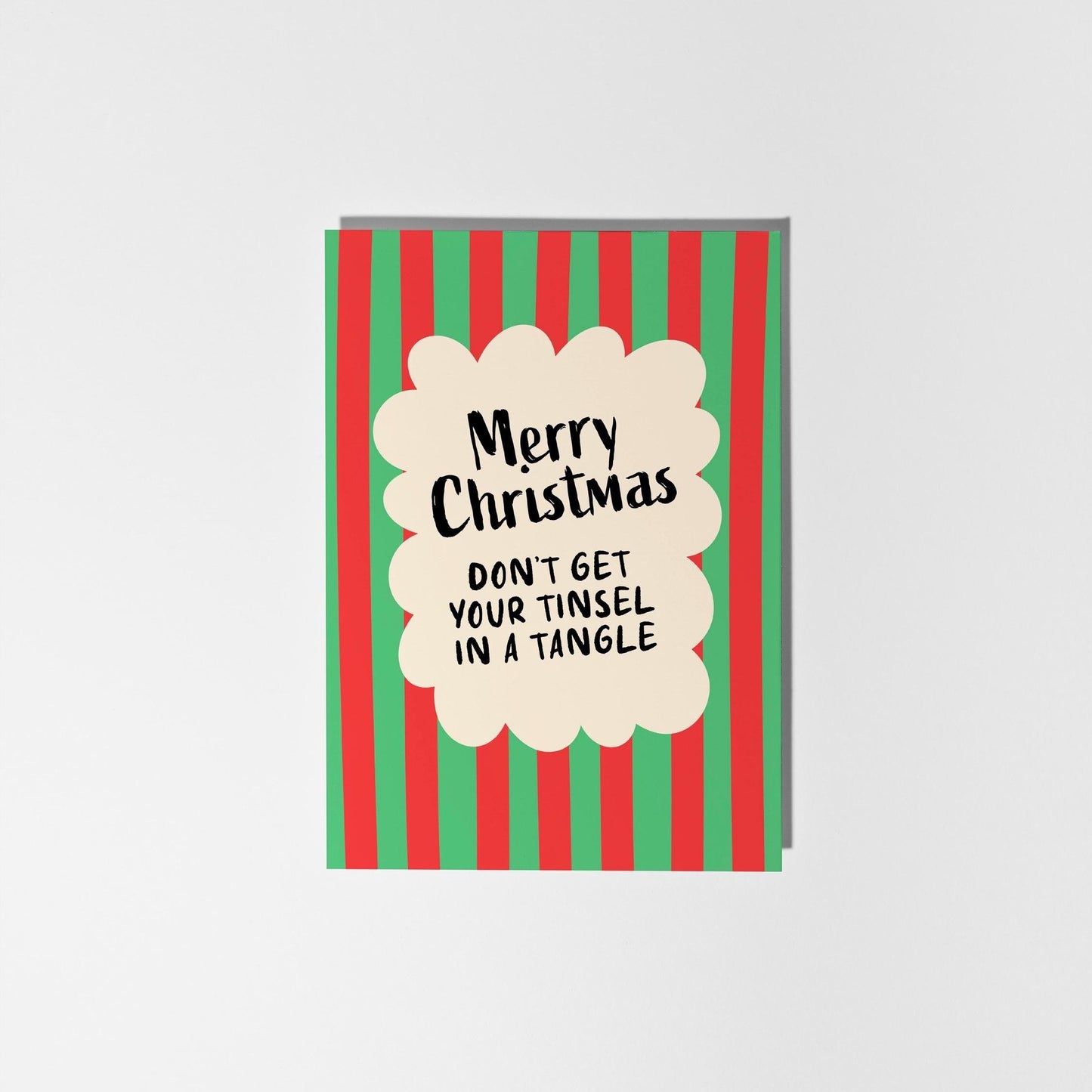 Funny Christmas Card; Don’t Get Your Tinsel in a Tangle - PulpKo