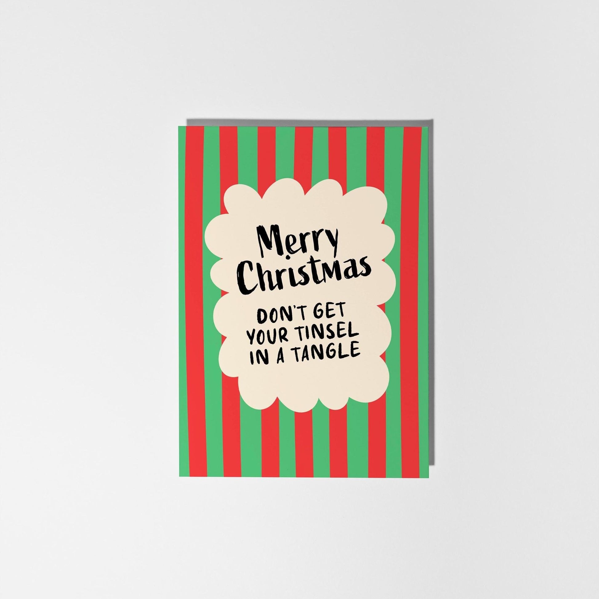 Funny Christmas Card; Don’t Get Your Tinsel in a Tangle - PulpKo