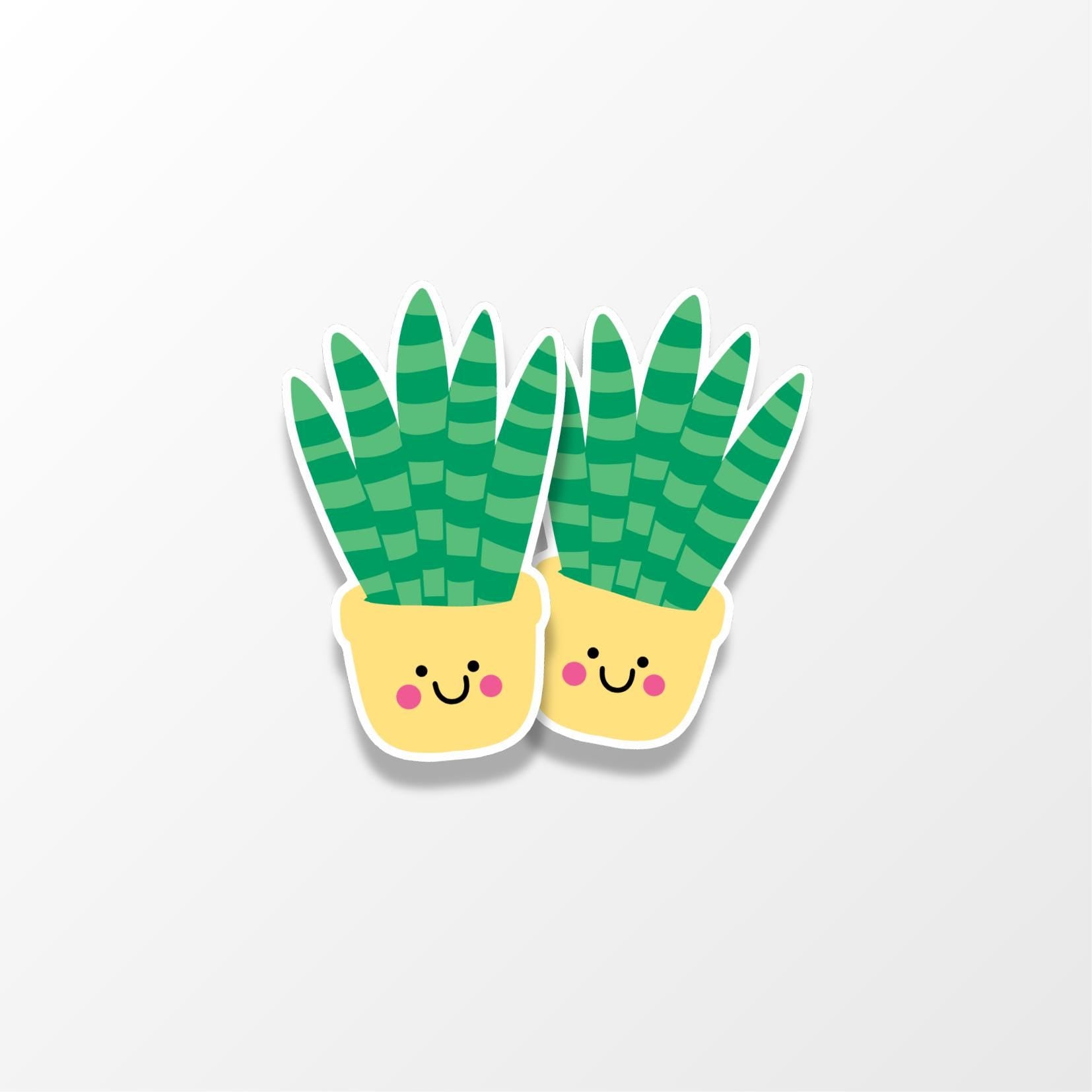 Snake Plant Sticker – Cute Houseplant Vinyl Sticker - PulpKo