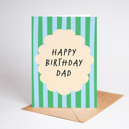 Happy Birthday Dad, Fun and Bright Greeting Card - PulpKo