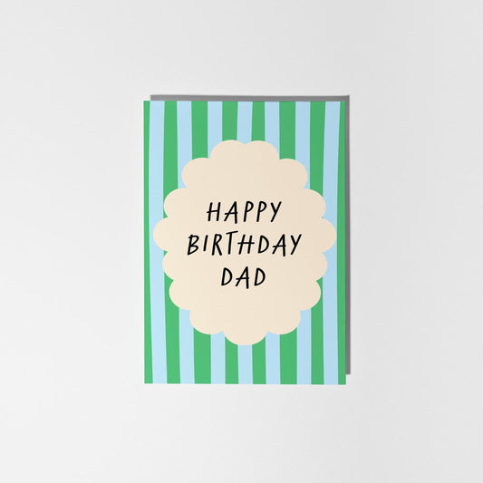 Happy Birthday Dad, Fun and Bright Greeting Card - PulpKo