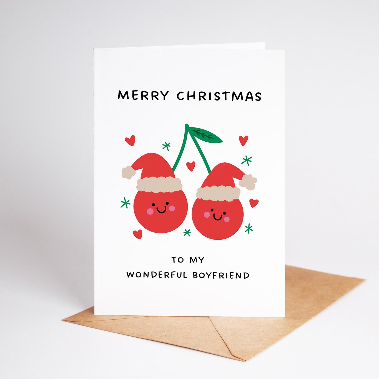 Merry Christmas To My Wonderful Boyfriend Card - PulpKo