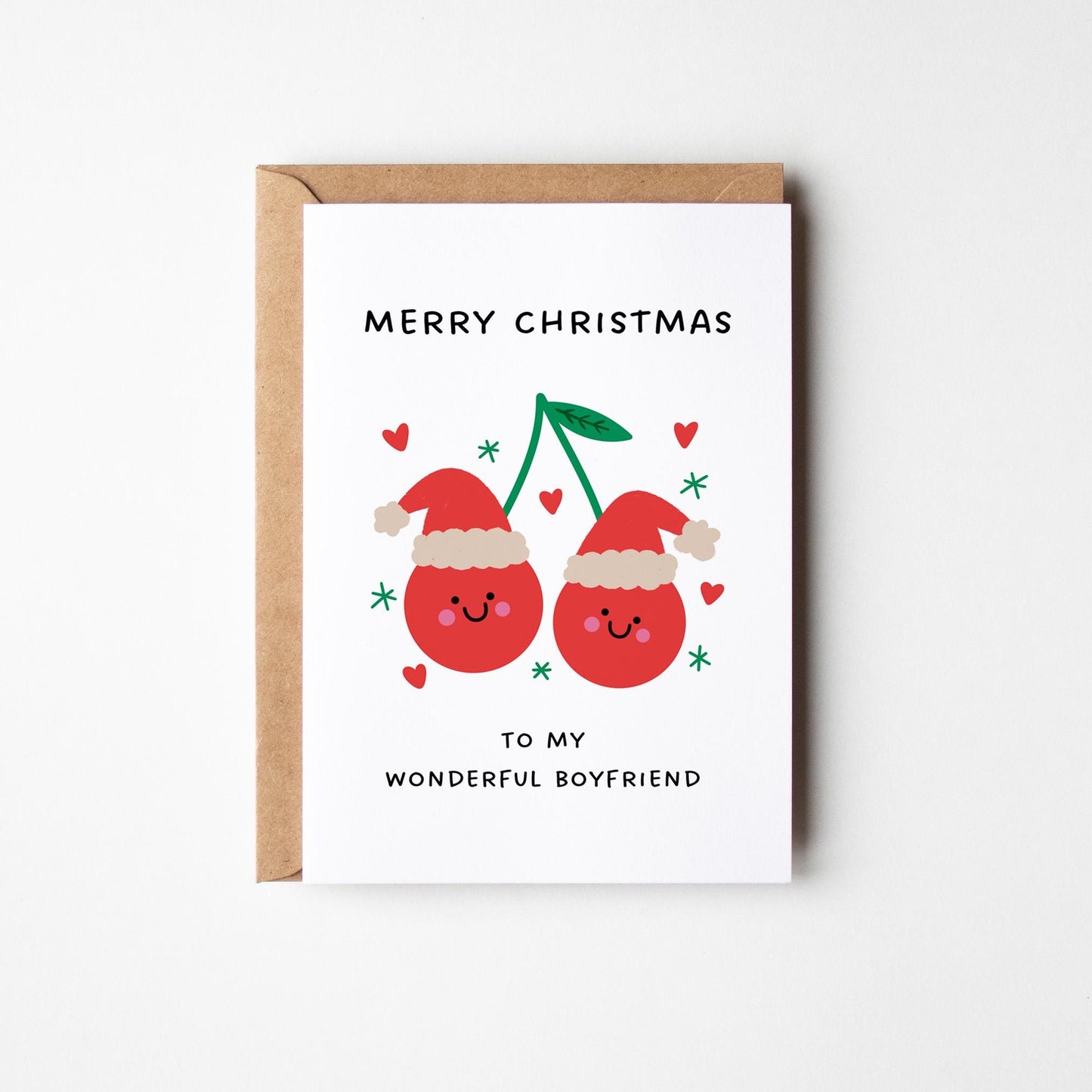 Merry Christmas To My Wonderful Boyfriend Card - PulpKo