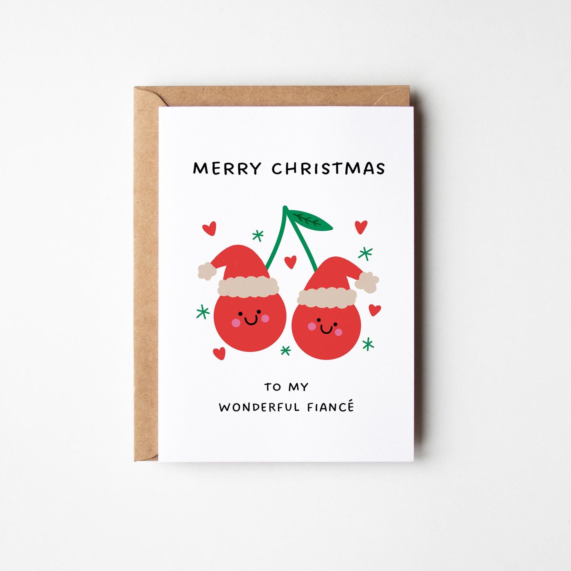 Merry Christmas To My Wonderful Fiancé Card - PulpKo