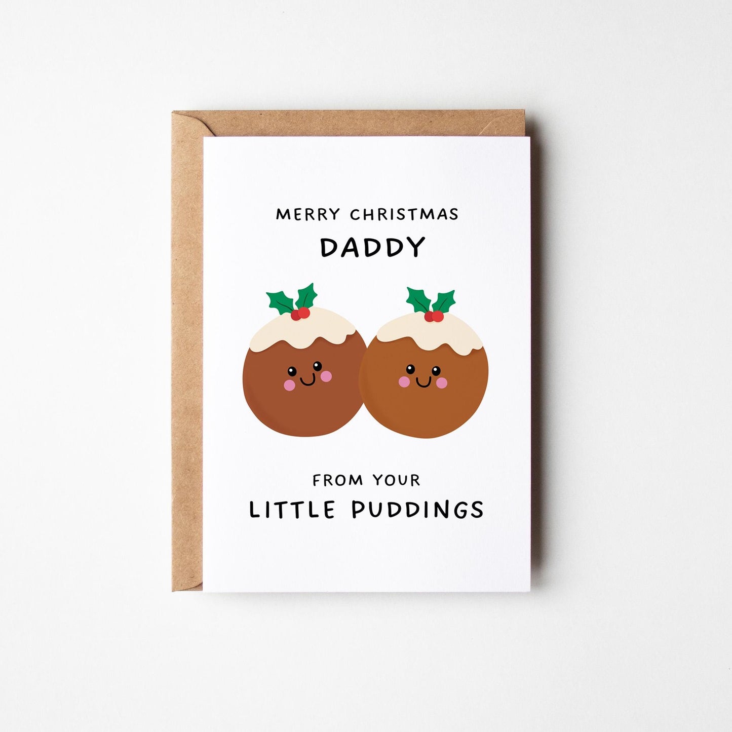 Merry Christmas Daddy From Your Little Puddings (2 Puddings) - PulpKo