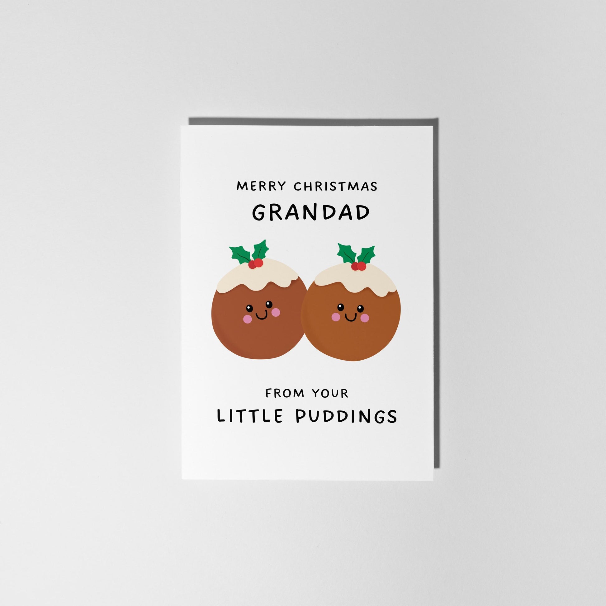 Merry Christmas Grandad From Your Little Puddings (2 Puddings) - PulpKo