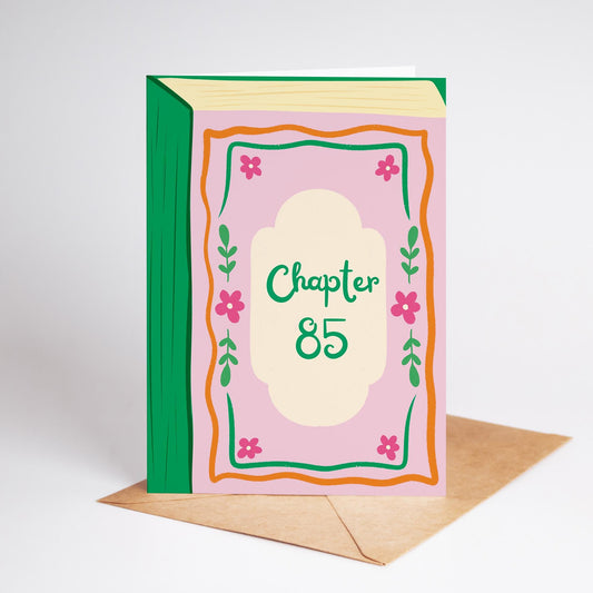 Chapter 85 Birthday Card, Book Lover Birthday Card, 85th Birthday Card for Her - PulpKo