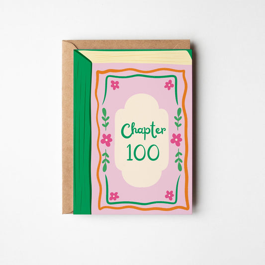 100th Book Birthday Card - PulpKo